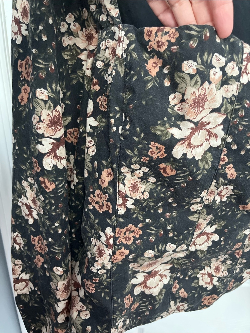 Abercrombie & Fitch Square Neck Blouse M Floral Balloon Sleeve Smock Feminine - Picture 6 of 15